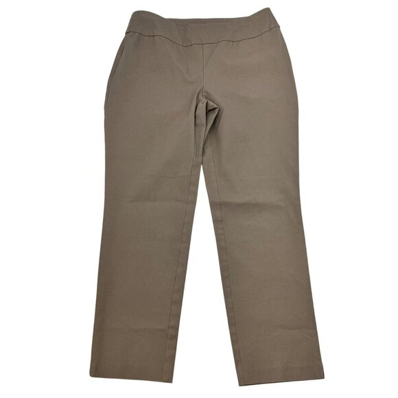 Chico’s Fabulously Slimming Ankle Dress Pants Pull On Beige Size Small - Picture 1 of 9